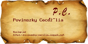 Povinszky Cecília névjegykártya
